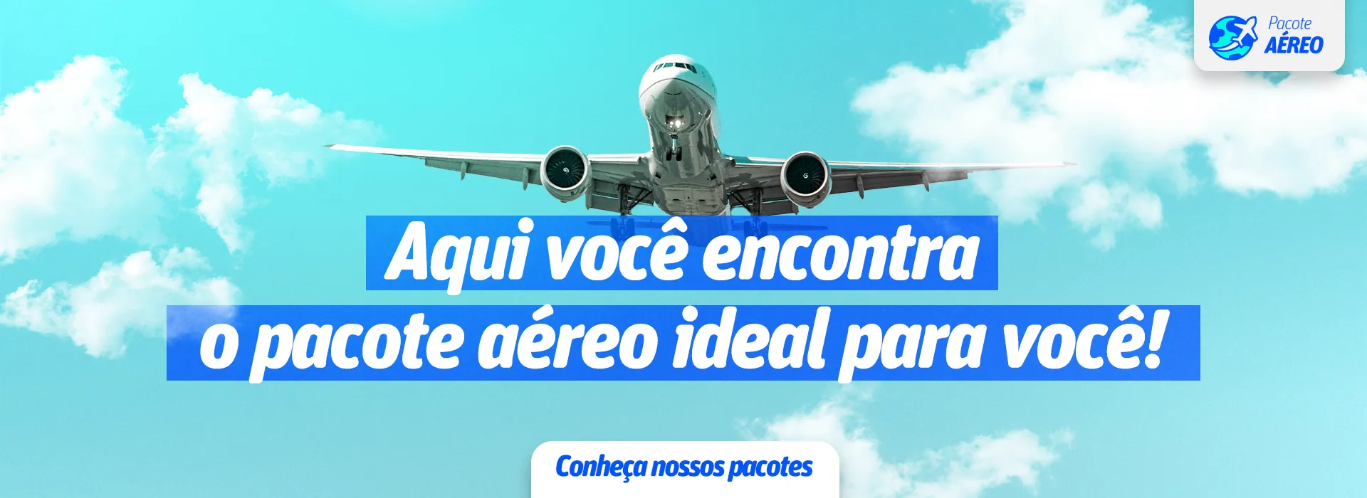 banner de pacotes aéreos
